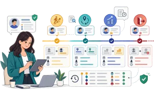 Audit trail and event history illustration