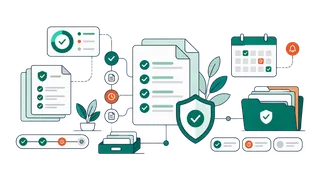Compliance status, audit trail and filing workflow