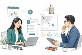 Employee submitting an official travel request for manager approval